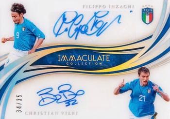 2020 Panini Immaculate Collection - Dual Autographs #D-IV Filippo Inzaghi / Christian Vieri Front