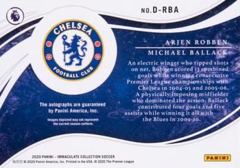 2020 Panini Immaculate Collection - Dual Autographs Gold #D-RBA Arjen Robben / Michael Ballack Back