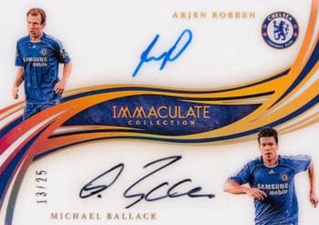 2020 Panini Immaculate Collection - Dual Autographs Gold #D-RBA Arjen Robben / Michael Ballack Front