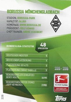 2015-16 Topps Chrome Bundesliga #228 Clubkarte Back