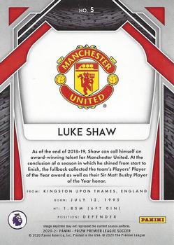 2020-21 Panini Prizm Premier League #5 Luke Shaw Back