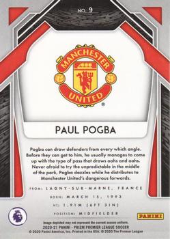 2020-21 Panini Prizm Premier League #9 Paul Pogba Back