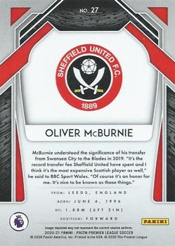 2020-21 Panini Prizm Premier League #27 Oliver McBurnie Back