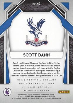 2020-21 Panini Prizm Premier League #62 Scott Dann Back