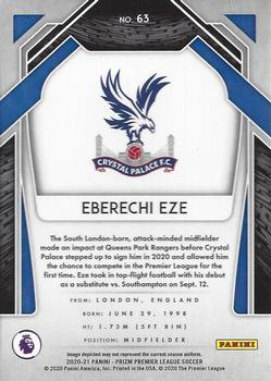 2020-21 Panini Prizm Premier League #63 Eberechi Eze Back