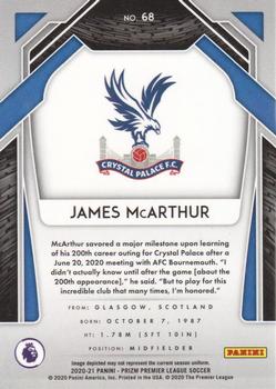 2020-21 Panini Prizm Premier League #68 James McArthur Back