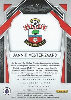 2020-21 Panini Prizm Premier League #86 Jannik Vestergaard Back