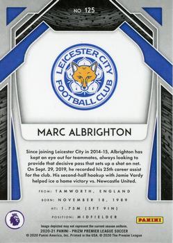 2020-21 Panini Prizm Premier League #125 Marc Albrighton Back