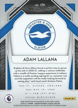 2020-21 Panini Prizm Premier League #170 Adam Lallana Back