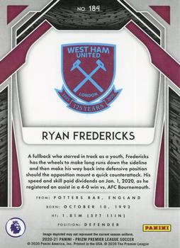 2020-21 Panini Prizm Premier League #184 Ryan Fredericks Back