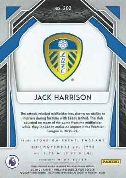 2020-21 Panini Prizm Premier League #202 Jack Harrison Back