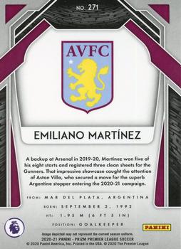 2020-21 Panini Prizm Premier League #271 Emiliano Martinez Back