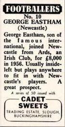 1958 Cadet Sweets Footballers #10 George Eastham Back