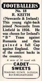 1958 Cadet Sweets Footballers #18 Richard Keith Back