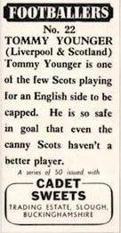 1958 Cadet Sweets Footballers #22 Tommy Younger Back