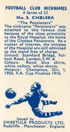 1959-60 Sweetule Products Football Club Nicknames #5 Chelsea Back