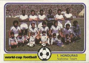 1982 Monty Gum World Cup Football #1 Honduras team Front