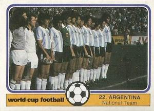 1982 Monty Gum World Cup Football #22 Argentina team Front