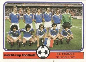 1982 Monty Gum World Cup Football #54 France team Front