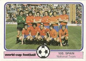 1982 Monty Gum World Cup Football #105 Spain team Front