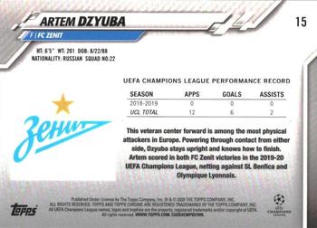 2019-20 Topps Chrome UEFA Champions League - Speckle #15 Artem Dzyuba Back