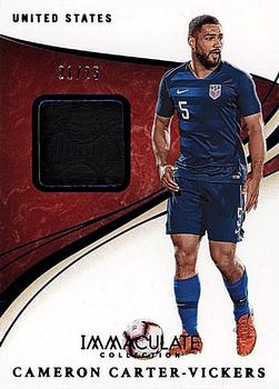 2020 Panini Immaculate Collection - Boot Memorabilia Sapphire #BM-CCV Cameron Carter-Vickers Front