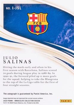 2020 Panini Immaculate Collection - Ink #I-JSL Julio Salinas Back