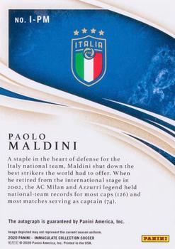 2020 Panini Immaculate Collection - Ink #I-PM Paolo Maldini Back