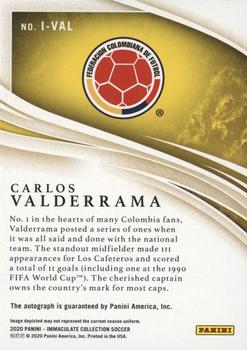 2020 Panini Immaculate Collection - Ink #I-VAL Carlos Valderrama Back