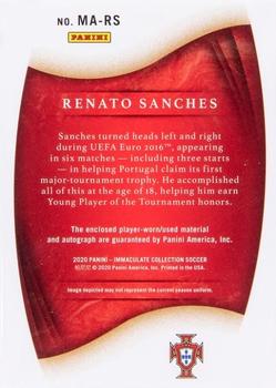 2020 Panini Immaculate Collection - Memorabilia Autographs #MA-RS Renato Sanches Back
