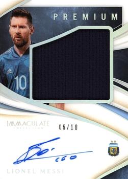 2020 Panini Immaculate Collection - Premium Swatch Autographs Jersey Number #PR-LM Lionel Messi Front