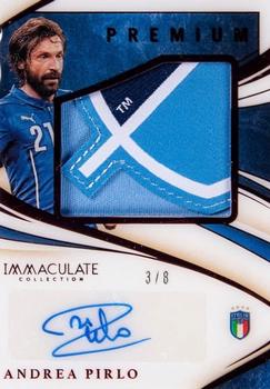 2020 Panini Immaculate Collection - Premium Swatch Autographs Red #PR-AP Andrea Pirlo Front