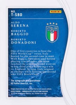 2020 Panini Immaculate Collection - Triple Autographs #T-SBD Aldo Serena / Roberto Baggio / Roberto Donadoni Back