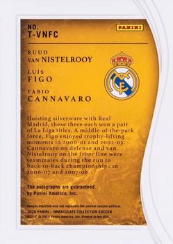 2020 Panini Immaculate Collection - Triple Autographs #T-VNFC Ruud van Nistelrooy / Luis Figo / Fabio Cannavaro Back