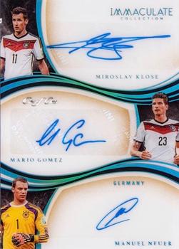2020 Panini Immaculate Collection - Triple Autographs Platinum #T-KGN Miroslav Klose / Mario Gomez / Manuel Neuer Front