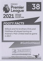 2020-21 Panini Premier League 2021 #38 Joe Willock Back