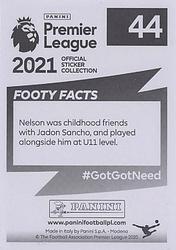 2020-21 Panini Premier League 2021 #44 Reiss Nelson Back