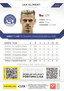 2020-21 SportZoo Fortuna:Liga #012 Jan Kliment Back