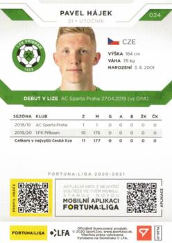2020-21 SportZoo Fortuna:Liga #024 Pavel Hajek Back