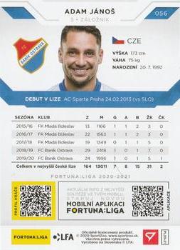 2020-21 SportZoo Fortuna:Liga #056 Adam Janos Back