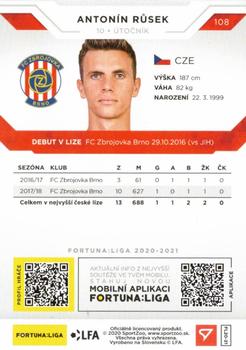 2020-21 SportZoo Fortuna:Liga #108 Antonin Rusek Back