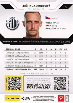 2020-21 SportZoo Fortuna:Liga #172 Jiri Kladrubsky Back