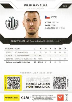 2020-21 SportZoo Fortuna:Liga #176 Filip Havelka Back