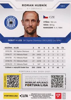 2020-21 SportZoo Fortuna:Liga #183 Roman Hubnik Back