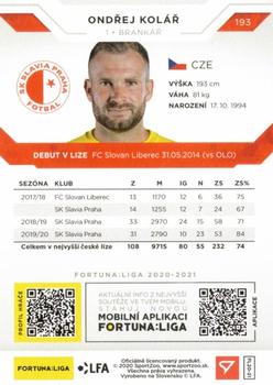2020-21 SportZoo Fortuna:Liga #193 Ondrej Kolar Back