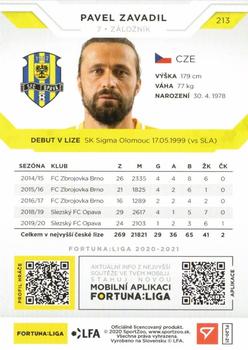 2020-21 SportZoo Fortuna:Liga #213 Pavel Zavadil Back