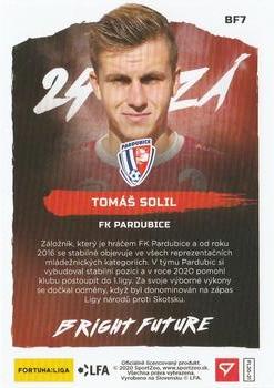 2020-21 SportZoo Fortuna:Liga - Bright Future #BF7 Tomas Solil Back
