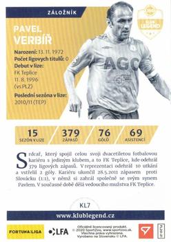 2020-21 SportZoo Fortuna:Liga - Klub Legend #KL7 Pavel Verbir Back