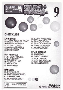 2001-02 Panini Scottish Premier League Gum Stickers #9 Didier Agathe Back