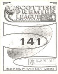 2000 Panini Scottish Premier League Stickers #141 David Worrell Back